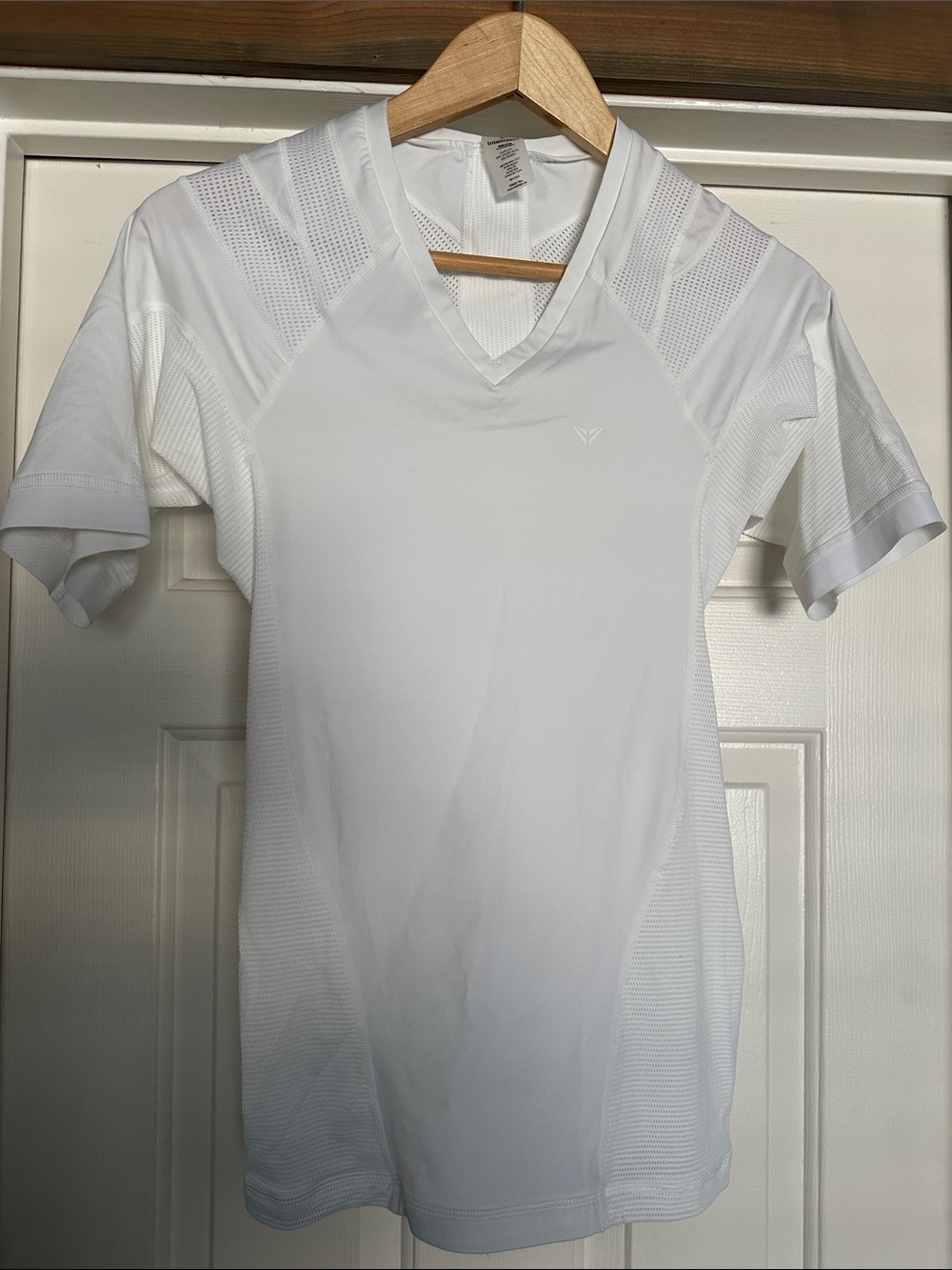 Women's White V-Neck Performance Polo